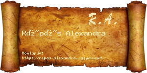 Répás Alexandra névjegykártya